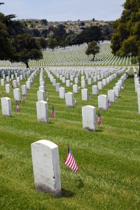 Headstones at United States National Cemetery